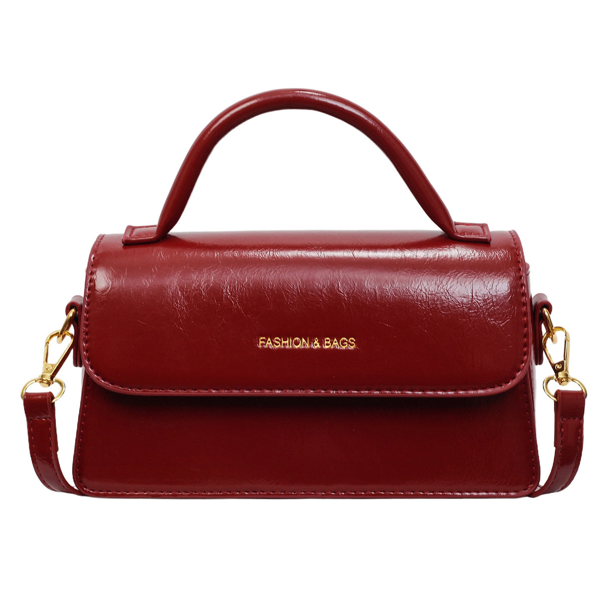 Mini Top Handle Flap Bag with Buckle Strap
