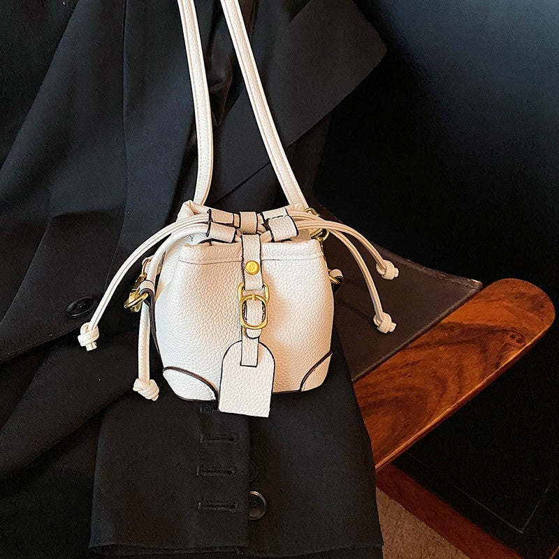 Mini Drawstring Bucket Crossbody Bag