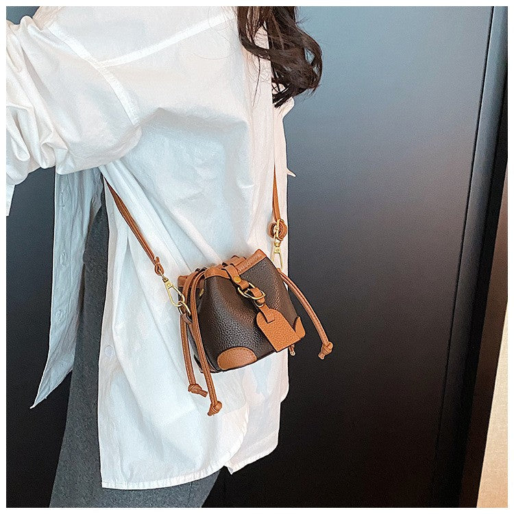 Mini Drawstring Bucket Crossbody Bag