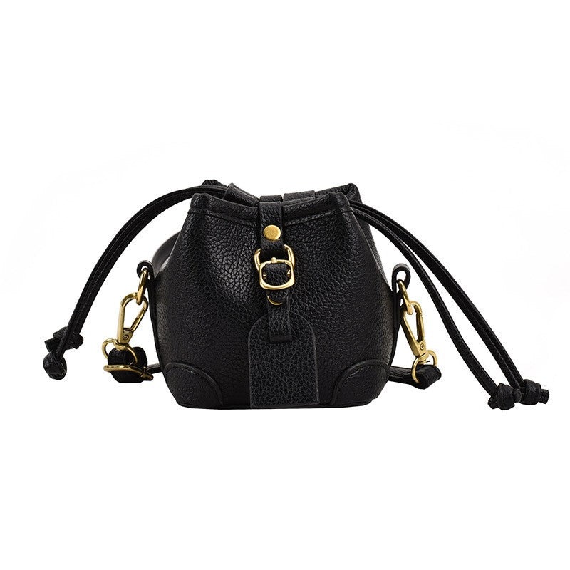 Mini Drawstring Bucket Crossbody Bag