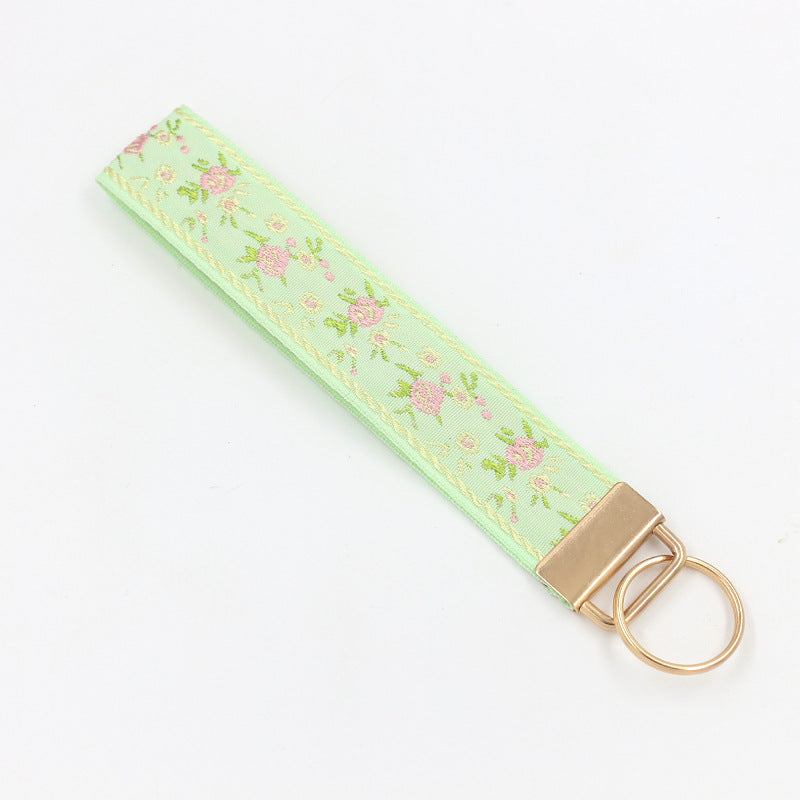 Ditsy Floral Ribbon Wristlet Keychain - NO-2