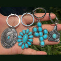 Western Turquoise Concho Keychain - Color_1