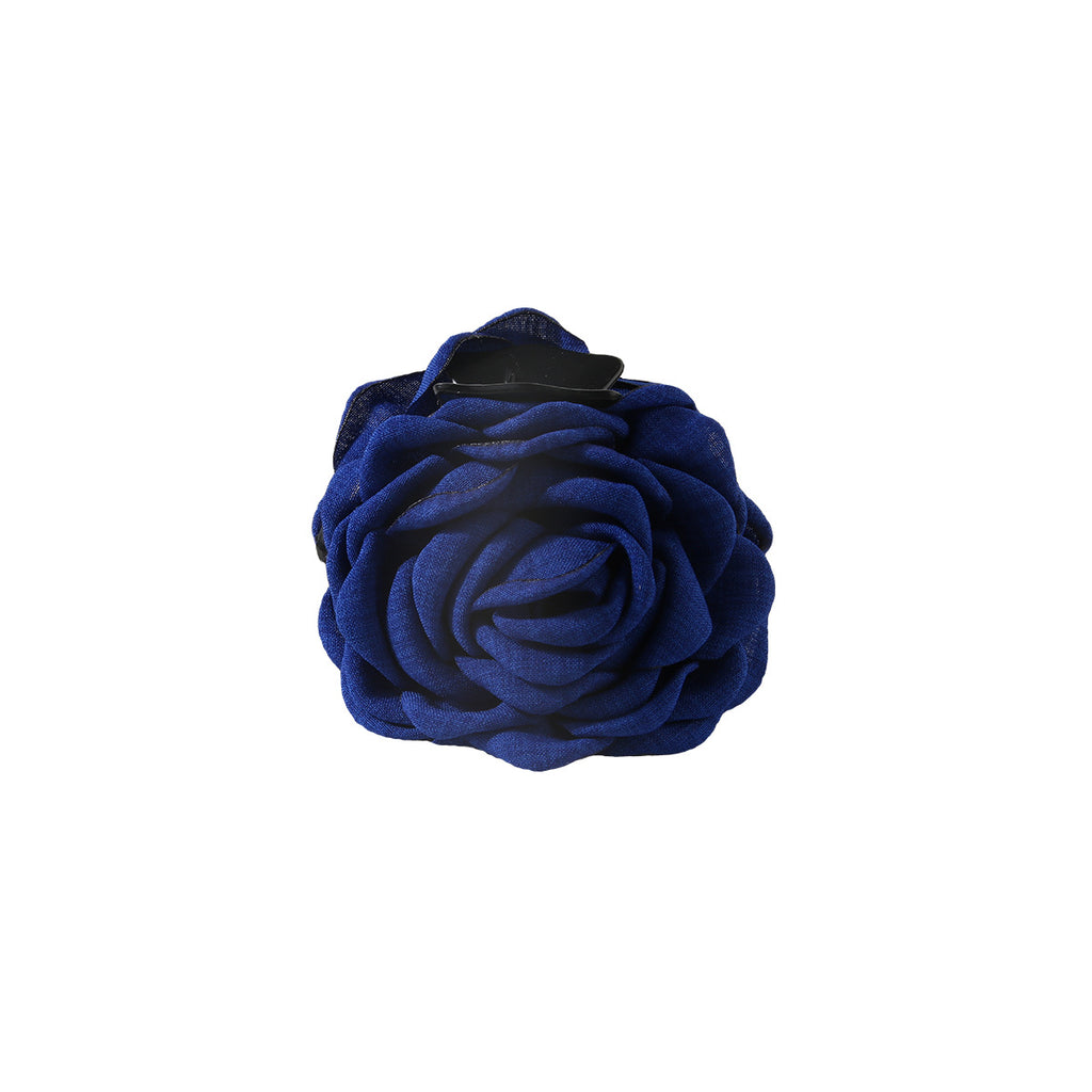 Oversized Rose Flower Hair Claw Clip - Royal