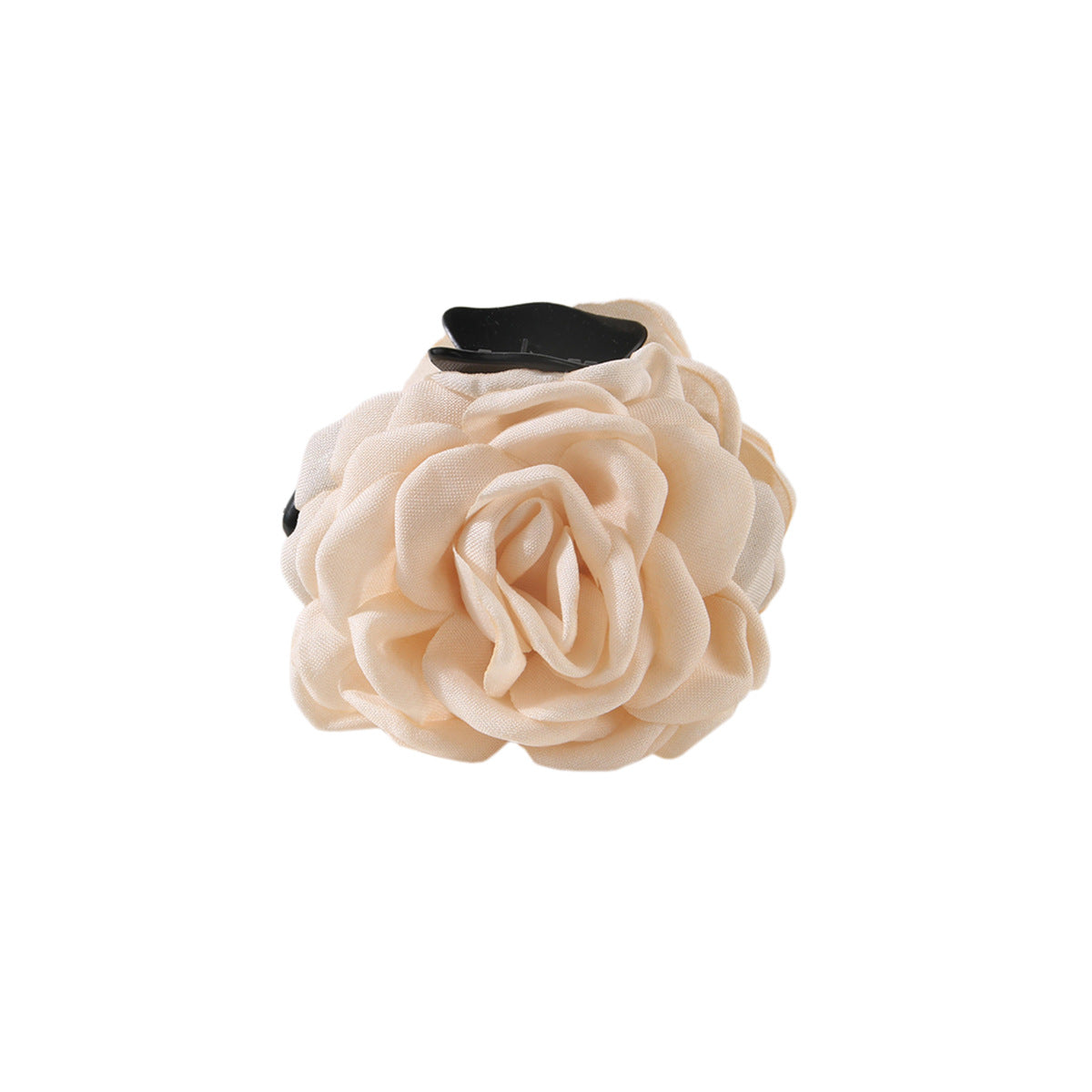 Oversized Rose Flower Hair Claw Clip - cream
