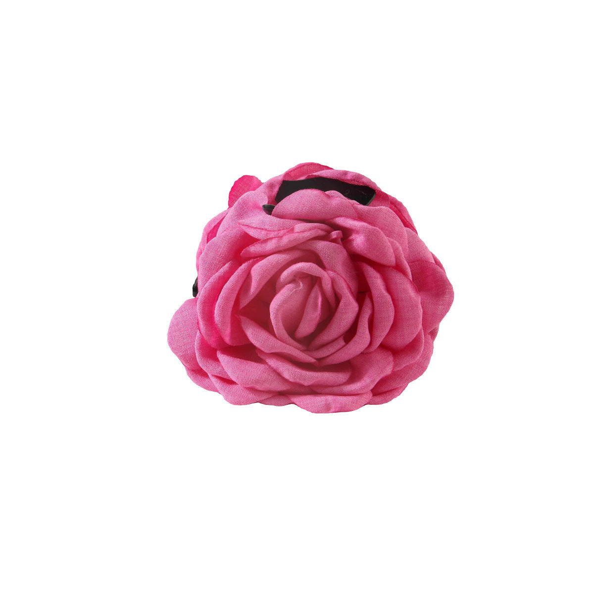 Oversized Rose Flower Hair Claw Clip - fuchsia