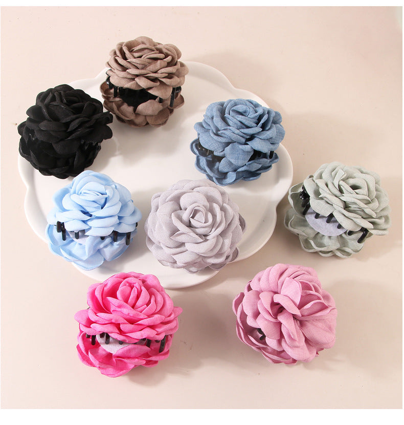Oversized Rose Flower Hair Claw Clip - view 2