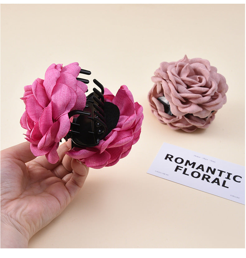 Oversized Rose Flower Hair Claw Clip - view 3
