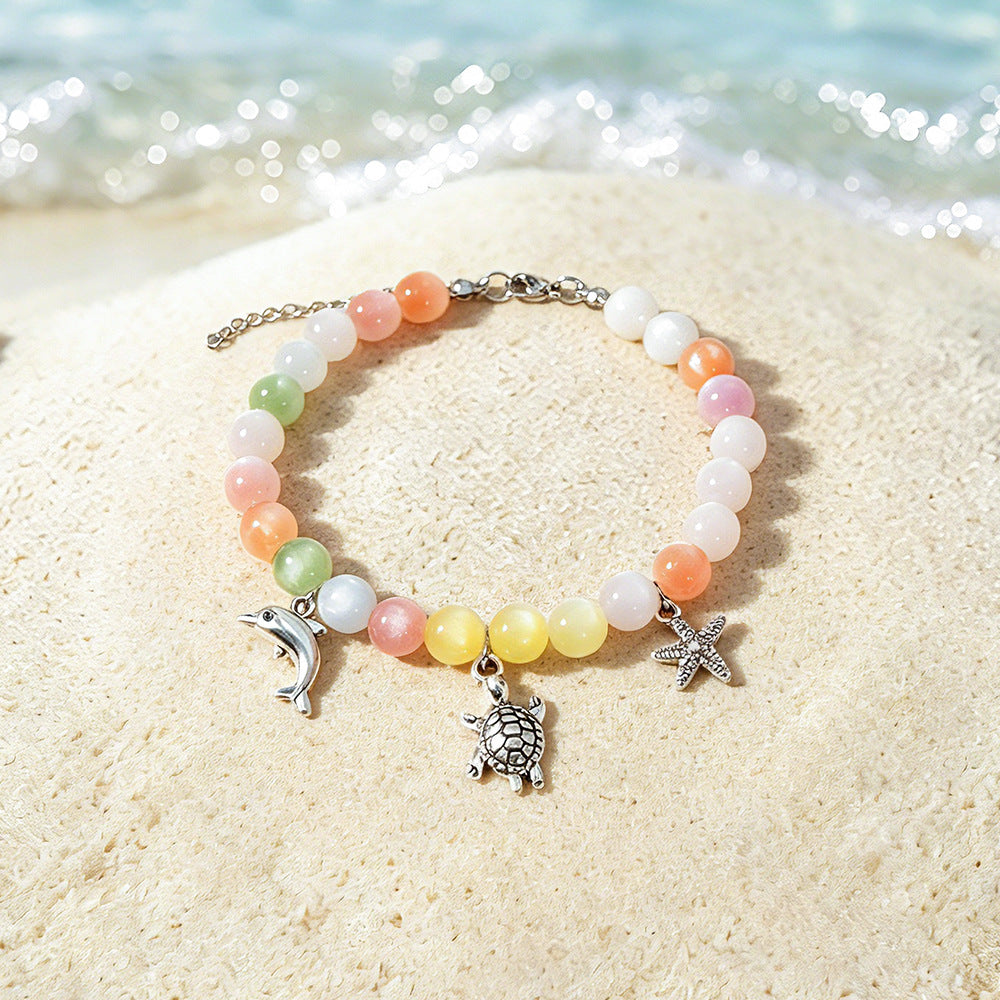 Ocean Charm Beaded Beach Anklet - NO-3