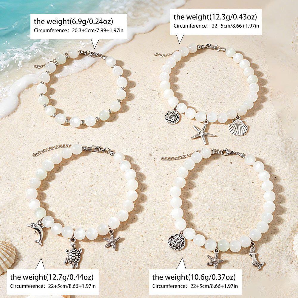 Ocean Charm Beaded Beach Anklet - NO-4 - 3