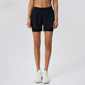 Quick Dry Layered Running Shorts - Black