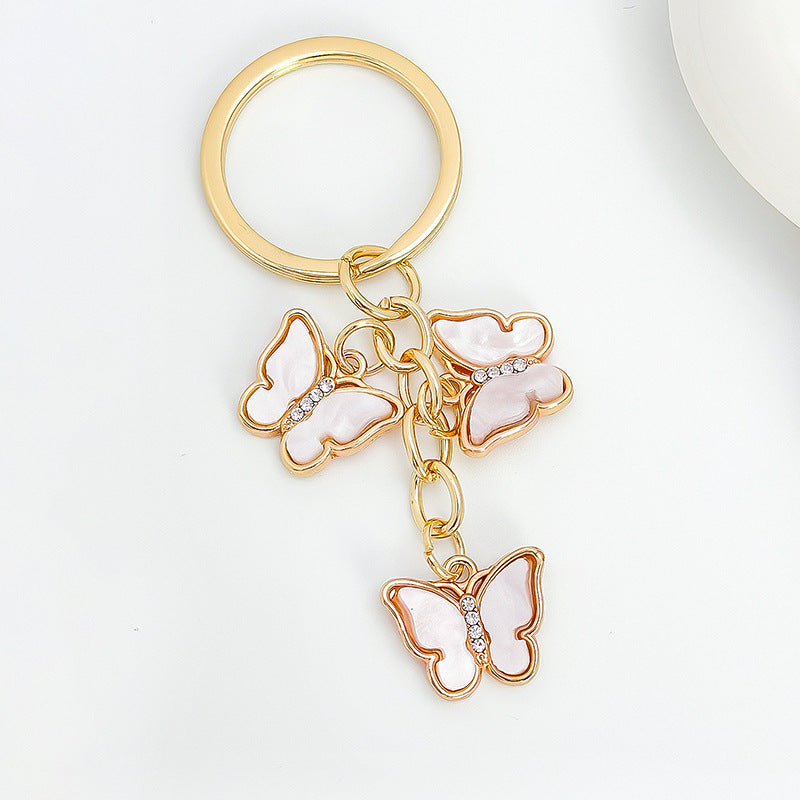 Triple Butterfly Charm Cluster Keychain - Color_4