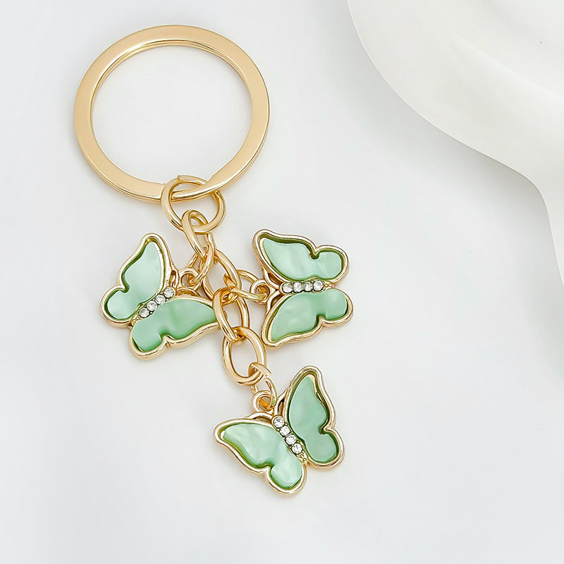 Triple Butterfly Charm Cluster Keychain - Color_5