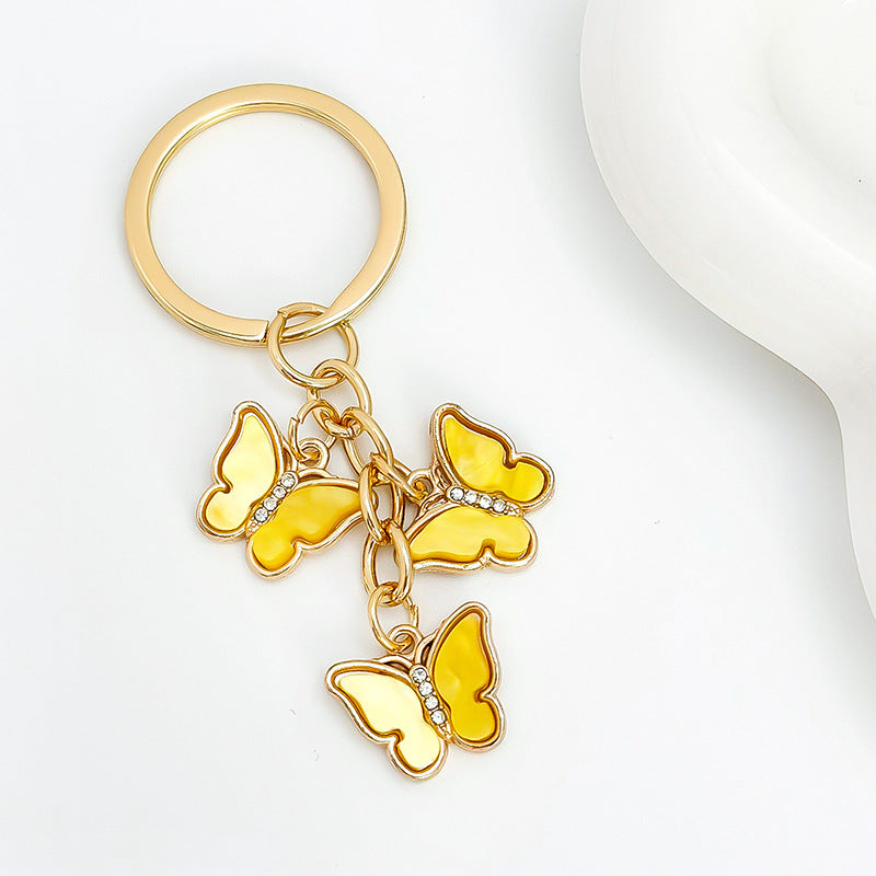 Triple Butterfly Charm Cluster Keychain - Color_6