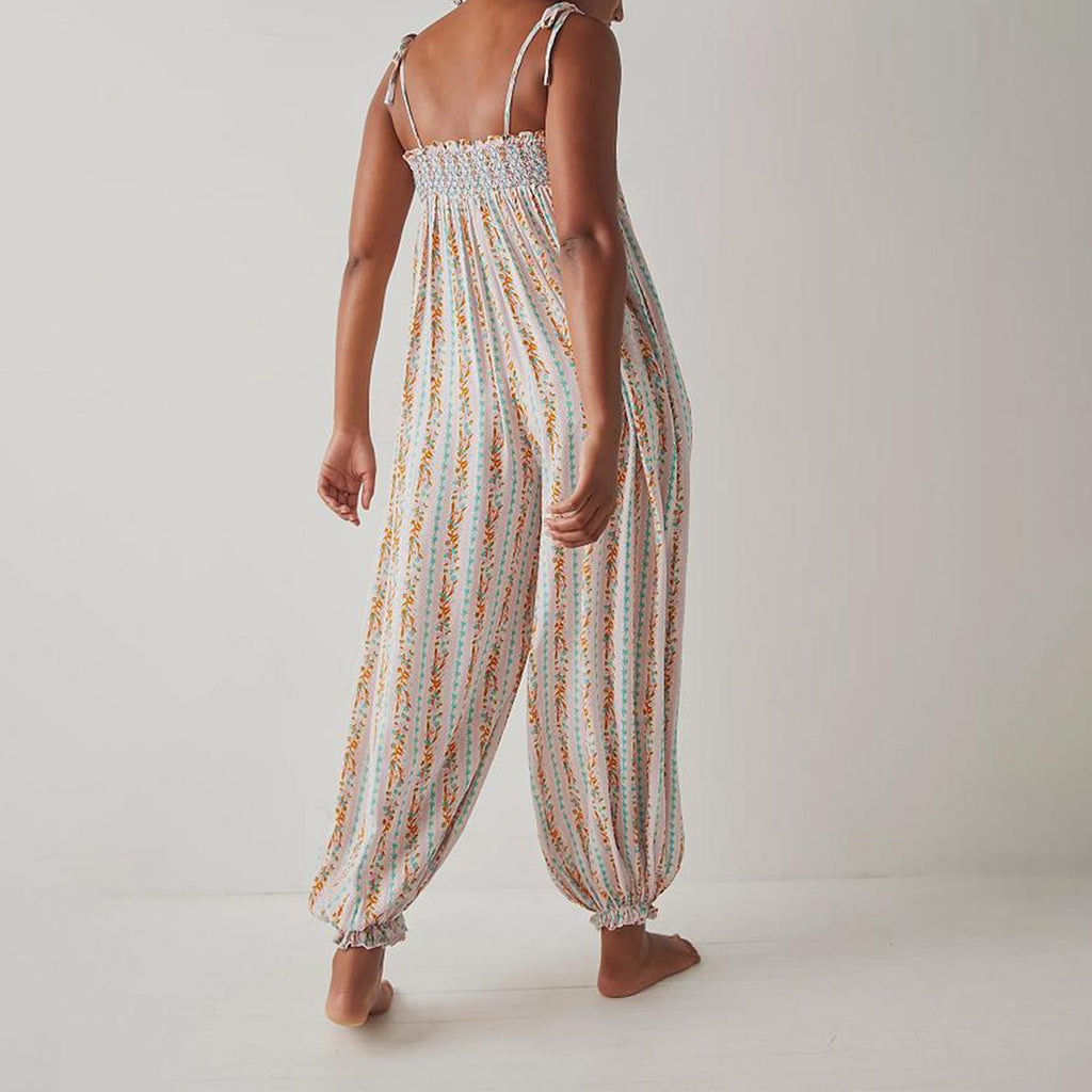 Smocked Bodice Harem Leg Jumpsuit - view 3