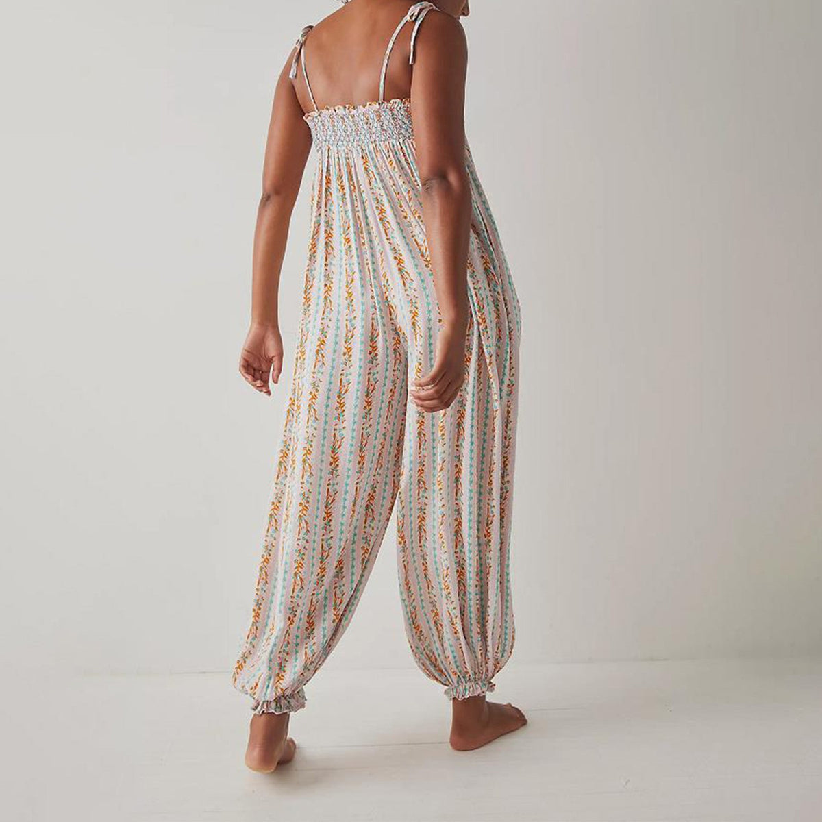 Smocked Bodice Harem Leg Jumpsuit - view 3