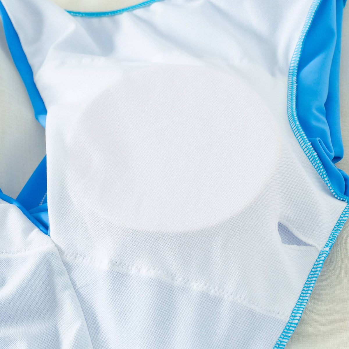 Long Sleeve Zip Back Surf Swimsuit - Blue - 7