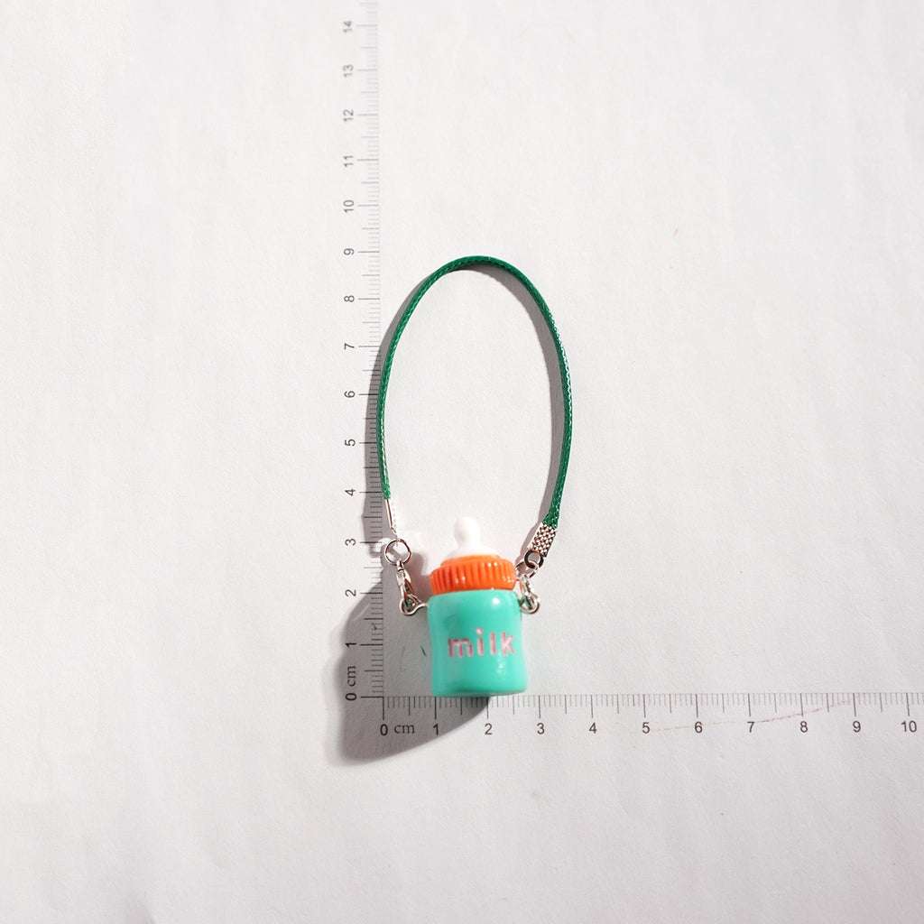 Mini Milk Bottle Charm Keyring - NO-2