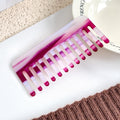 Marbled Acetate Wide Tooth Hair Comb - NO-1