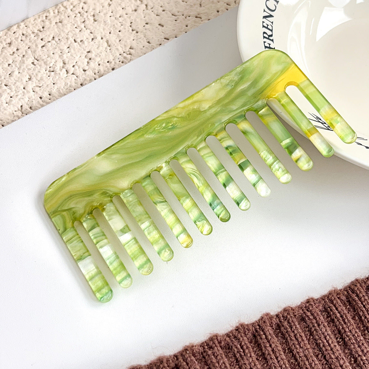 Marbled Acetate Wide Tooth Hair Comb - NO-5
