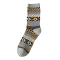 Vintage Nordic Pattern Wool Blend Socks - LightGray