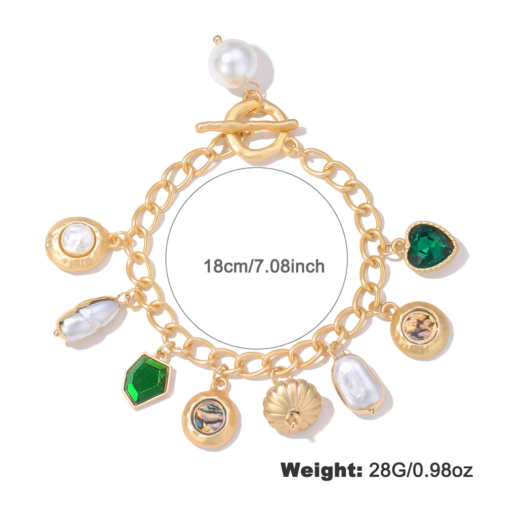 Mixed Charm Toggle Clasp Bracelet - view 1