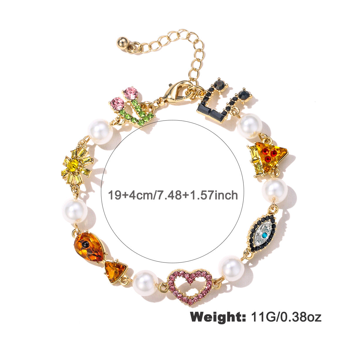 Mixed Charm Toggle Clasp Bracelet - view 2