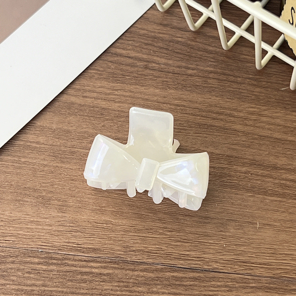 Mini Bow Marbled Hair Claw Clip - Color_3