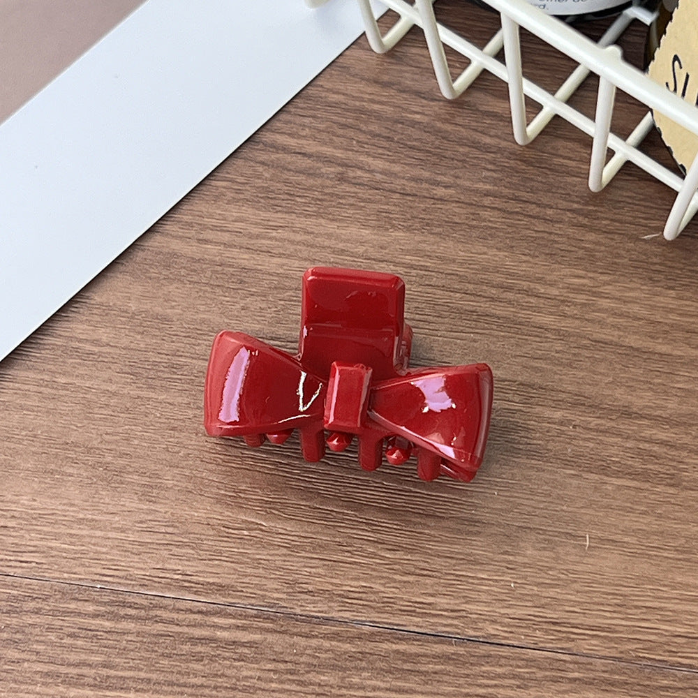 Mini Bow Marbled Hair Claw Clip - Color_5