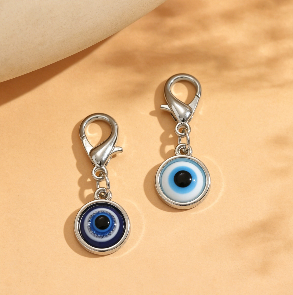 Evil Eye Bead Clip On Keychain Charm - view 1