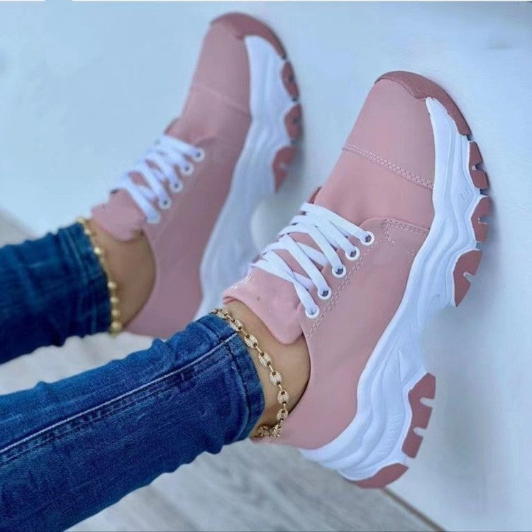Chunky Platform Lace-Up Sneakers