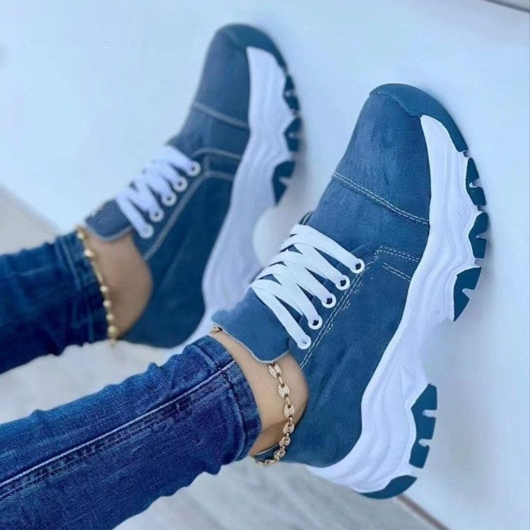 Chunky Platform Lace-Up Sneakers