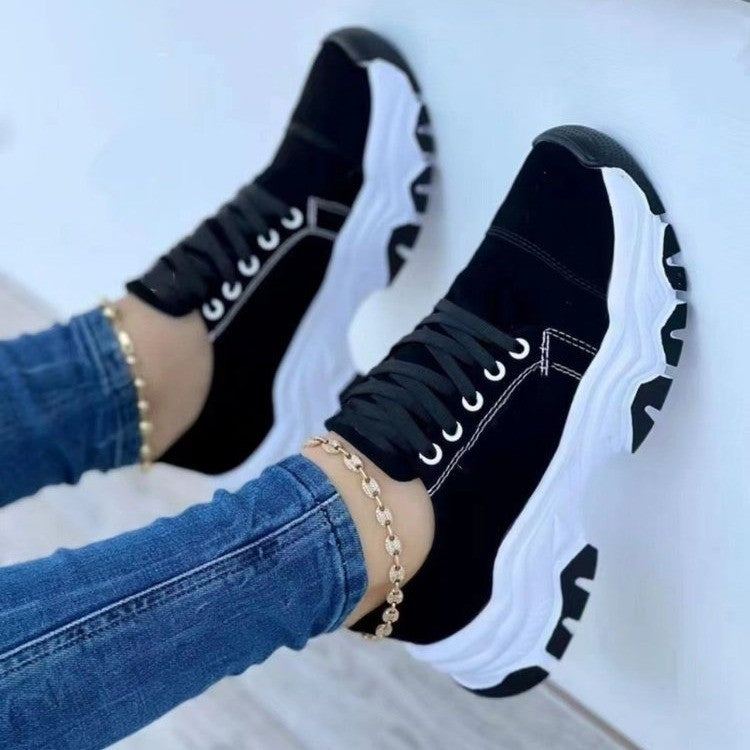 Chunky Platform Lace-Up Sneakers
