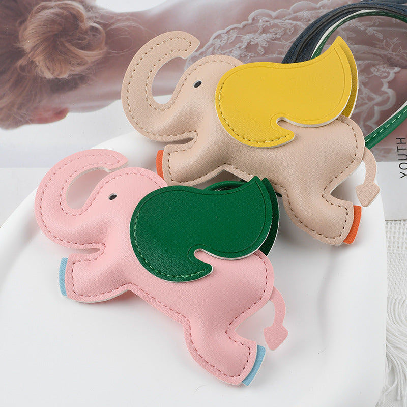 Playful Elephant Purse Charm Keychain