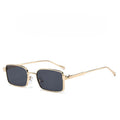Slim Rectangle Metal Frame Sunglasses - NO-1