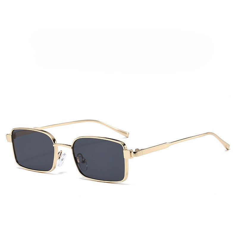 Slim Rectangle Metal Frame Sunglasses - NO-1