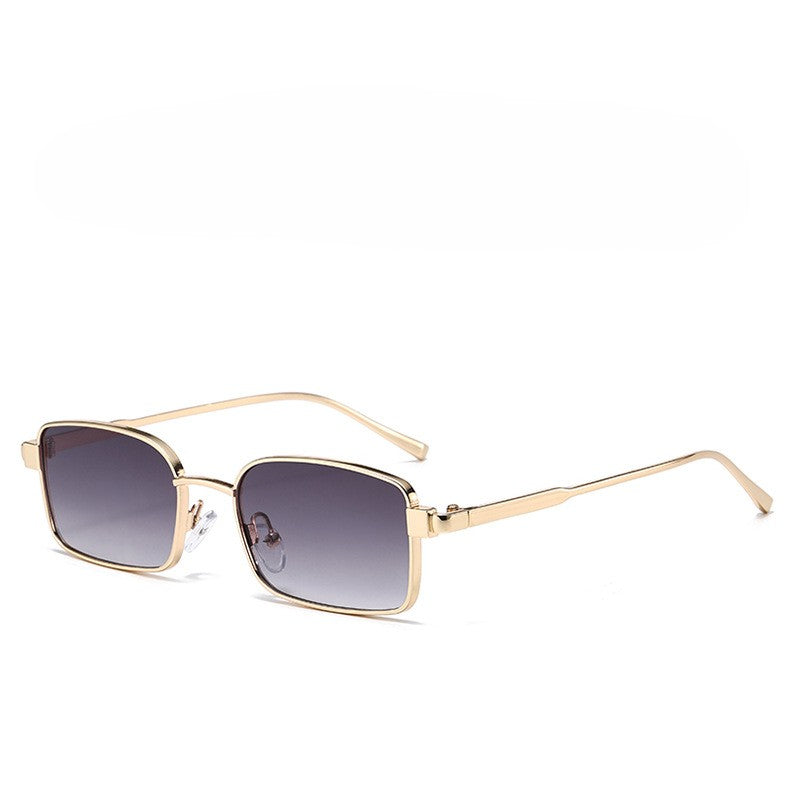 Slim Rectangle Metal Frame Sunglasses - NO-3