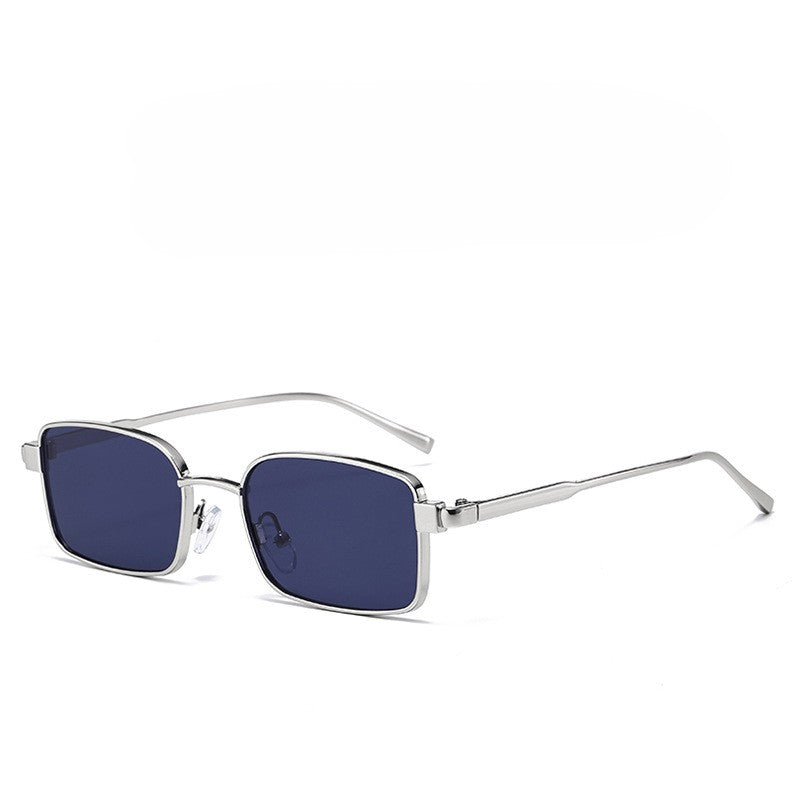 Slim Rectangle Metal Frame Sunglasses - NO-5