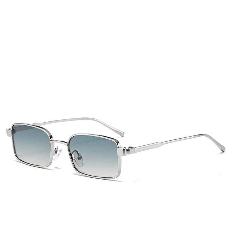 Slim Rectangle Metal Frame Sunglasses - NO-7
