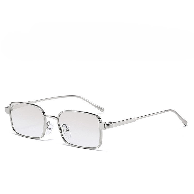 Slim Rectangle Metal Frame Sunglasses - NO-8