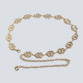 Interlocking Double Ring Chain Belt - Gold