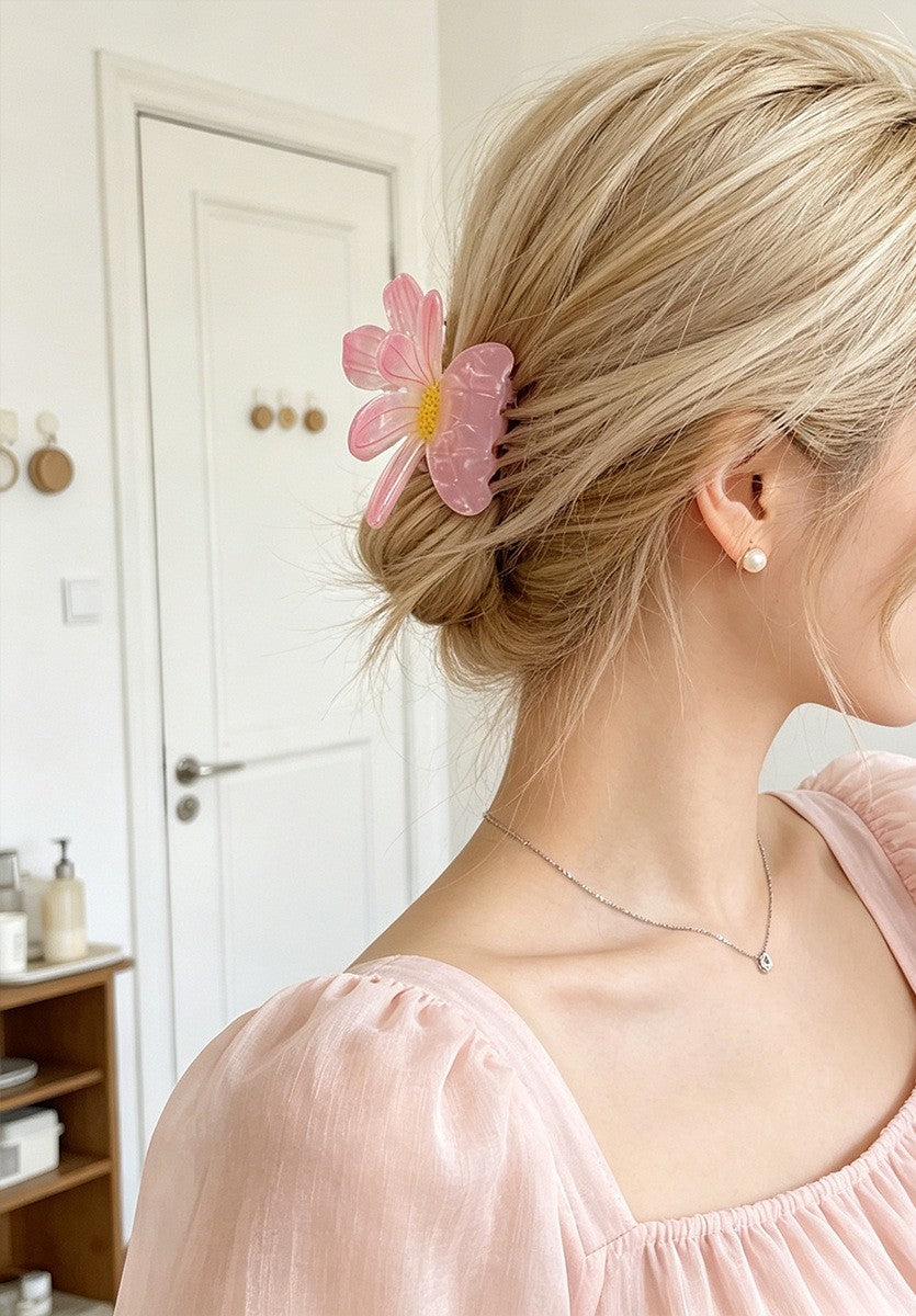 Iridescent Flower Petal Claw Hair Clip - view 1