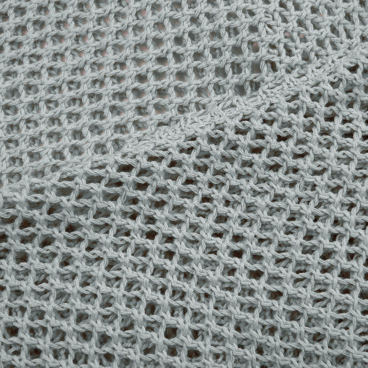 Hooded Open Knit Oversized Beach Pullover - Grey - 2