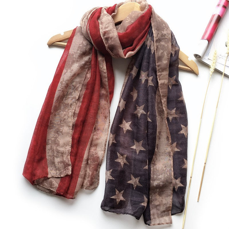 Stars and Stripes Sheer Kimono Wrap - Printed - 2
