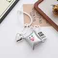Smiley Pillow Charm With Heart Pendant - Silver