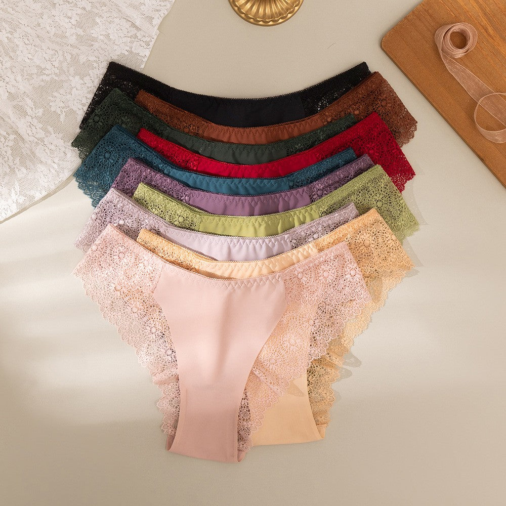 Lace Back Smooth Front Low Rise Cheeky Brief