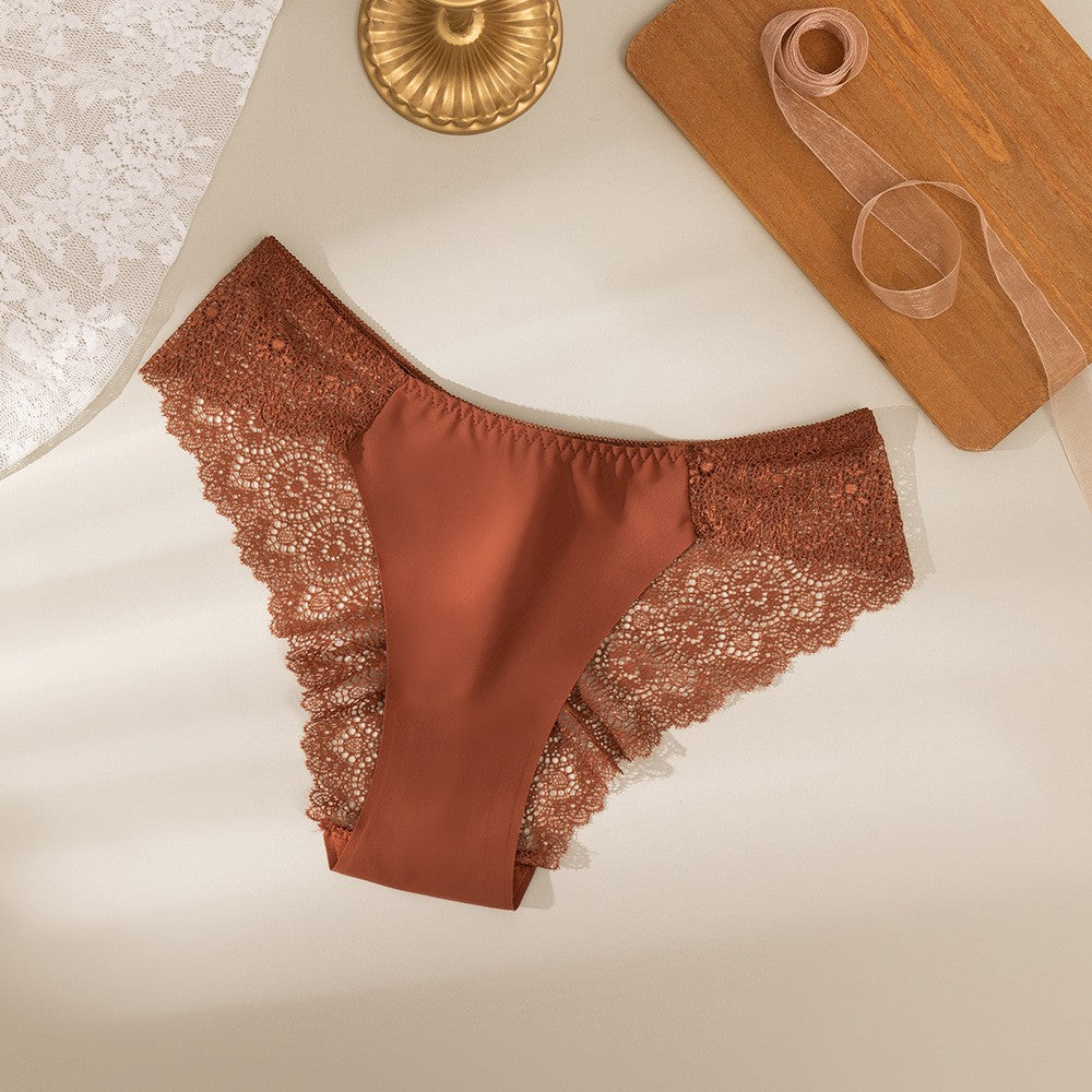 Lace Back Smooth Front Low Rise Cheeky Brief