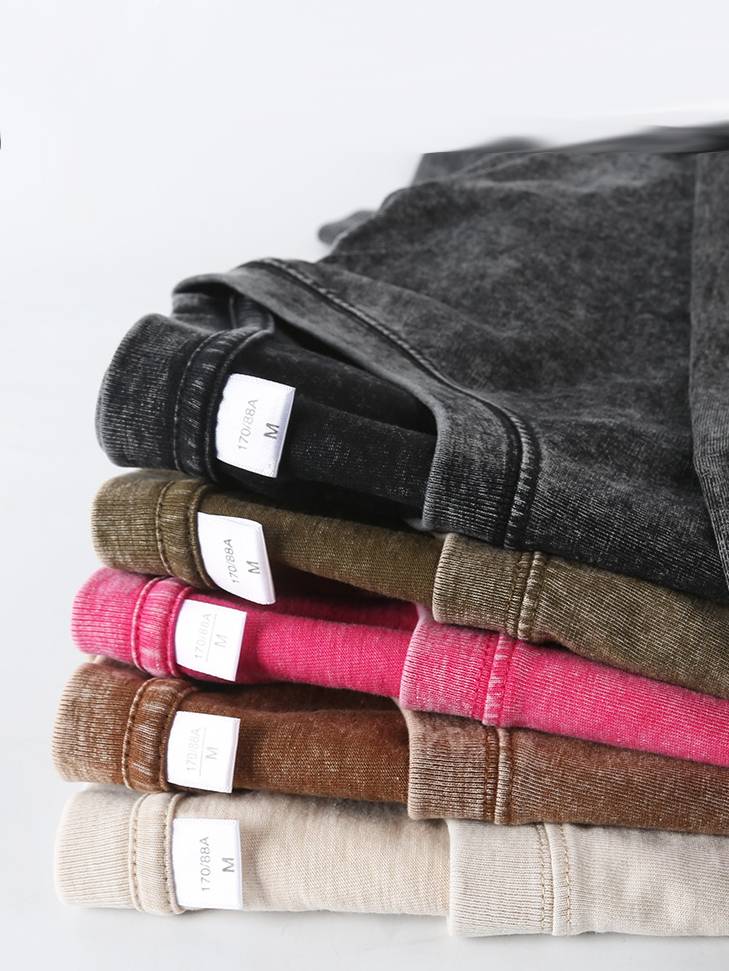 Washed Cotton Long Sleeve Tee Oversized Fit - view 2