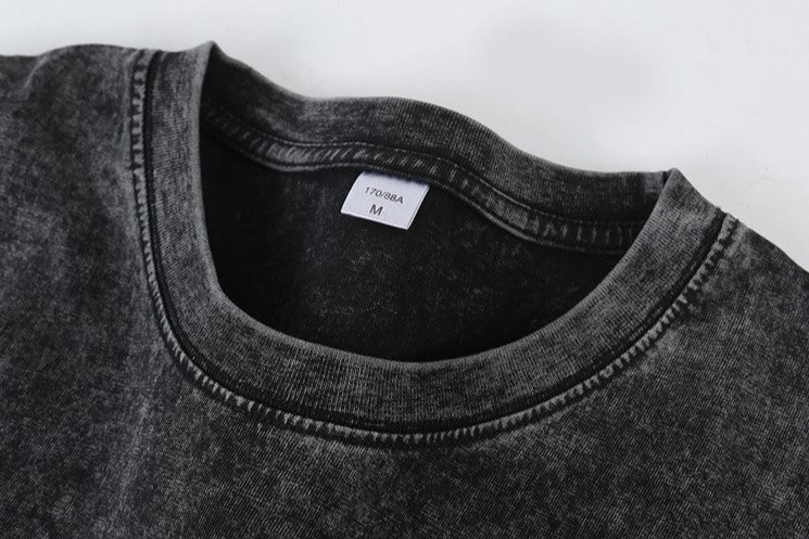Washed Cotton Long Sleeve Tee Oversized Fit - view 5