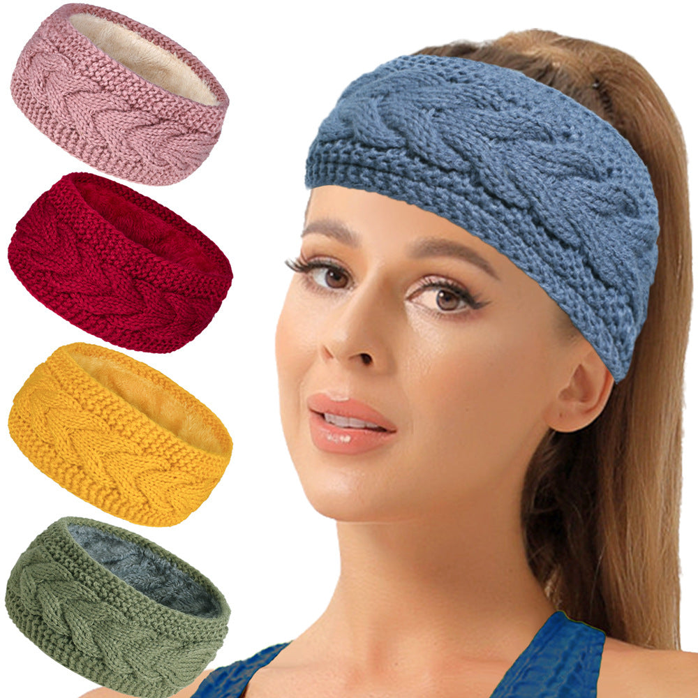 Extra Wide Plush Lined Cable Headband - view 5