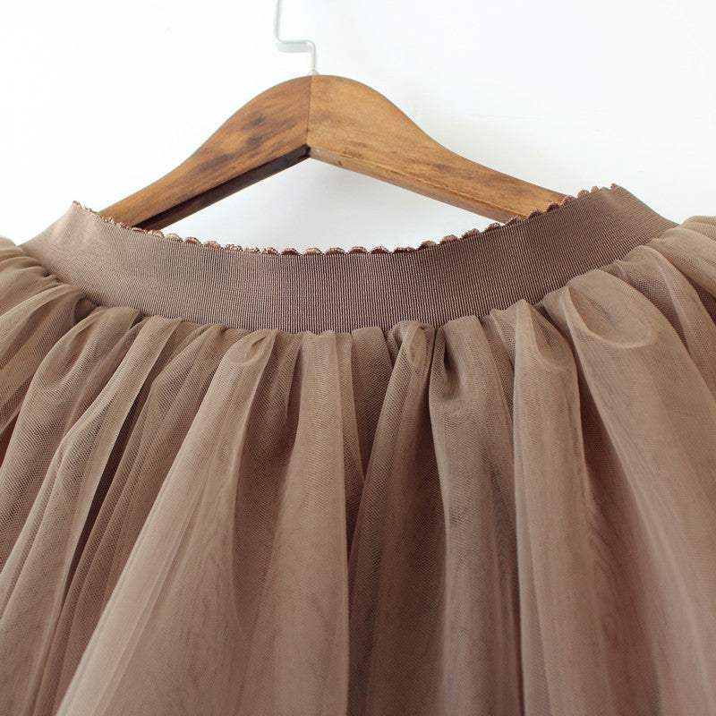Puffy Tiered Tulle Party Skirt